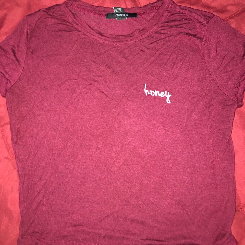 forever 21 “ honey” crop top